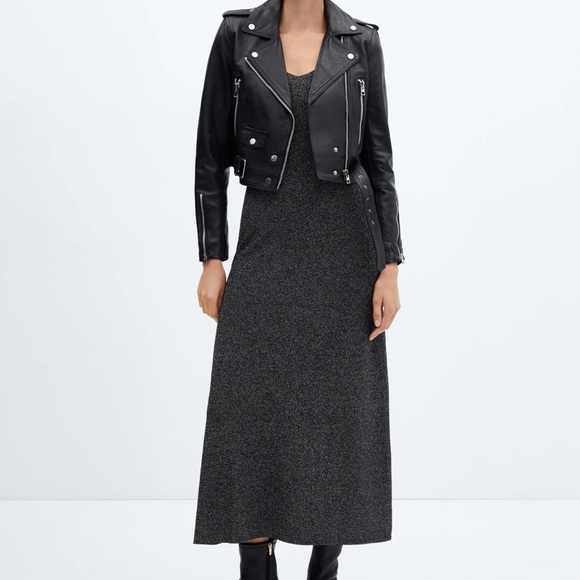 MANGO Long lurex dress NEW - Picture 11 of 14